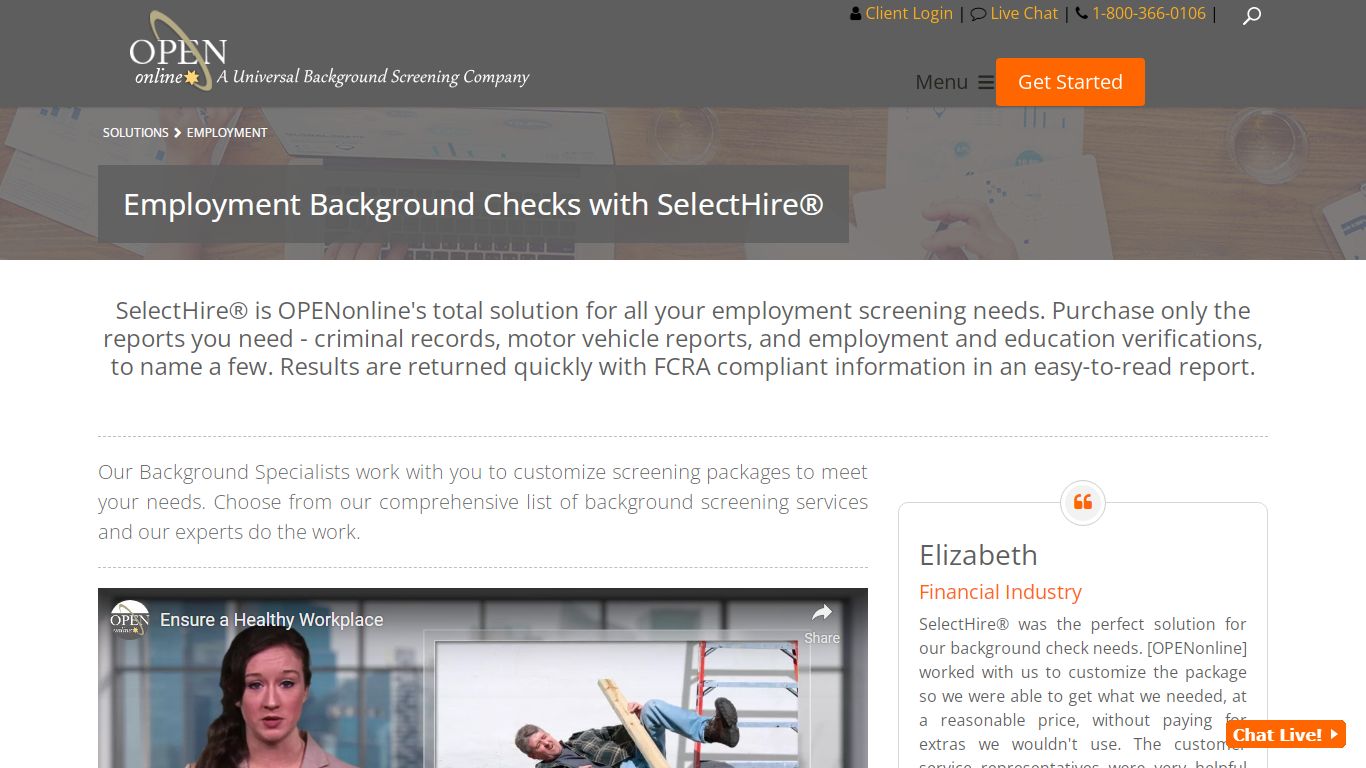 Employment Background Checks with SelectHire® - OPENonline